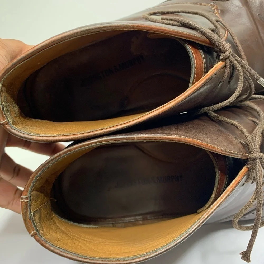 Johnston & Murphy Brown Leather Chukka Oxford Boot